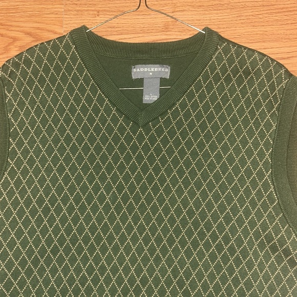 Saddlebred Green Beige Vest - Picture 8 of 10